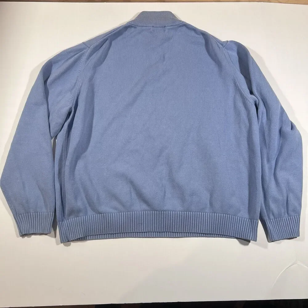 Brooks Brothers 346 Prima Cotton Pullover 1/4 Zip Mock Neck Sweater Men's XL